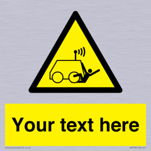 Custom warning run over by operator controlled machine